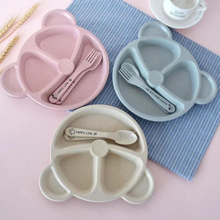 Baby Food Menu - 1 Set Baby Bowl Spoon Fork