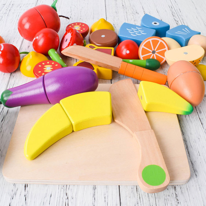1PCS Wooden Toy Magnetic Cutti - Baby Food Vegetables review and price