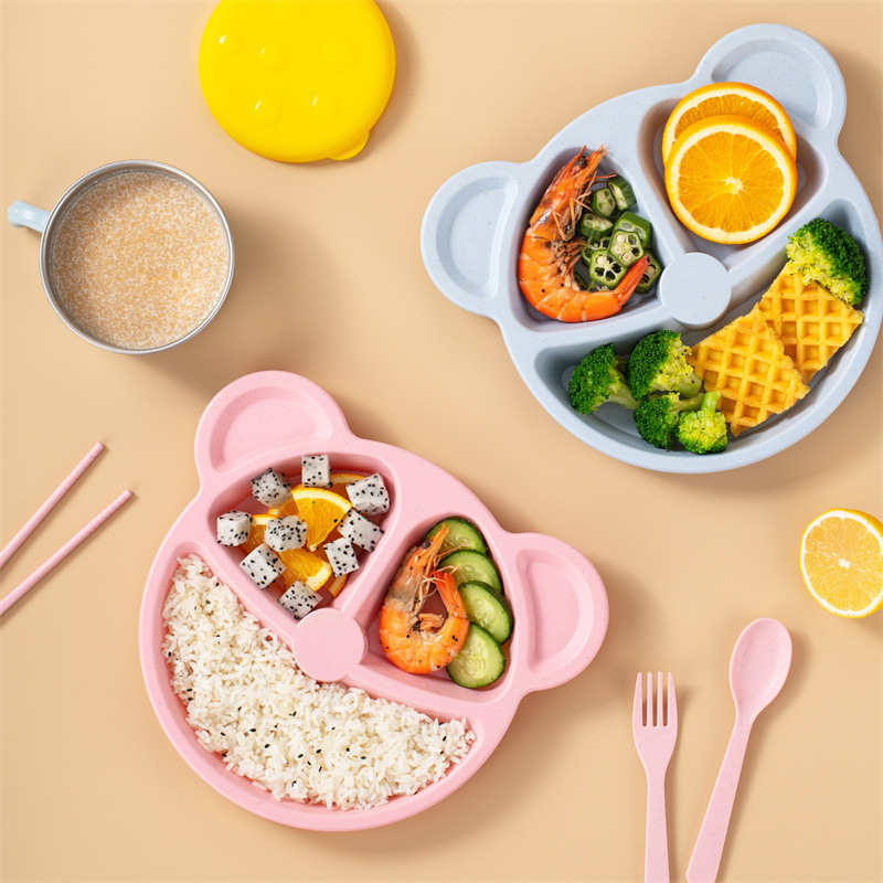 3pcs/Set Wheat Straw Children' - Baby Food Menu review and price