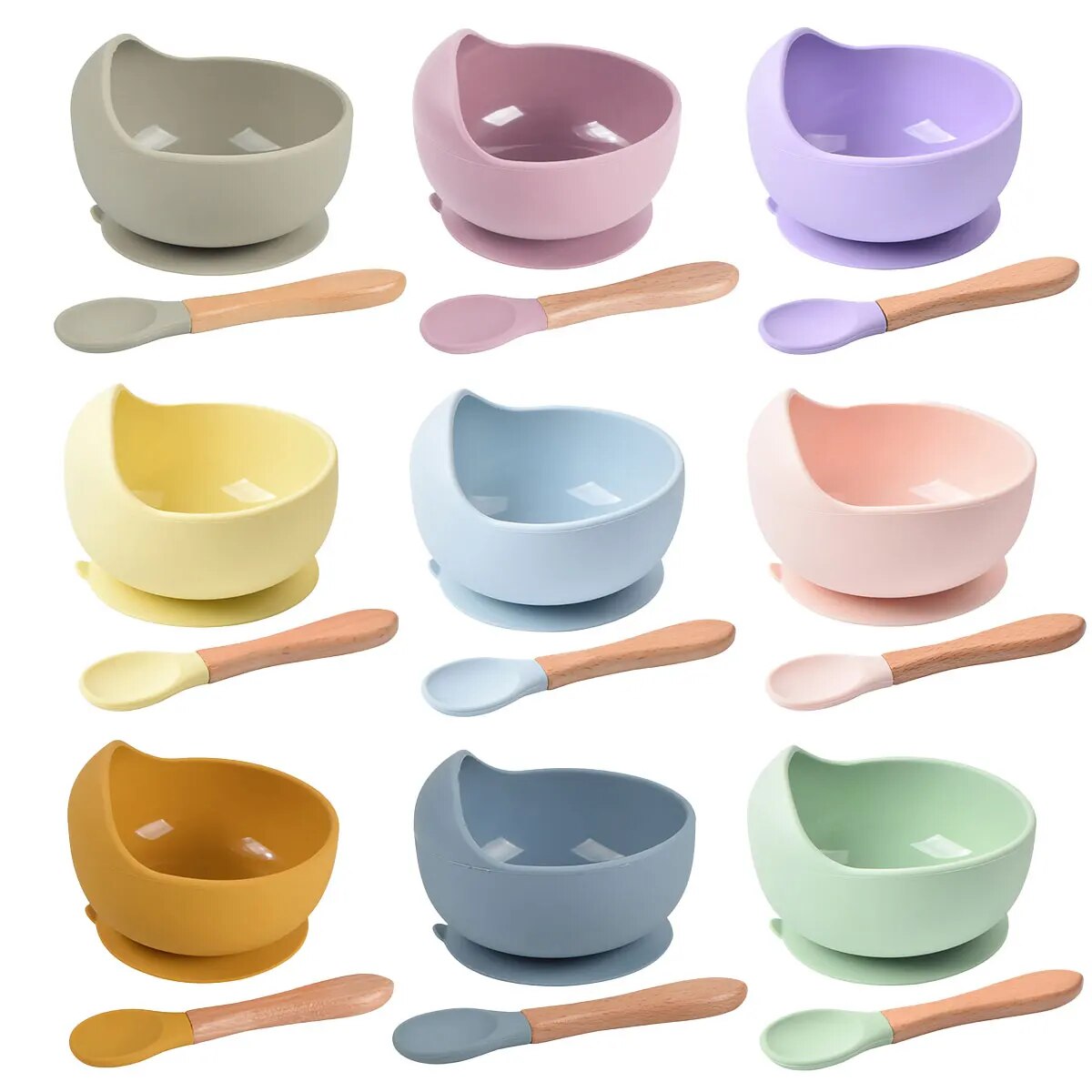 2PCS Silicone Baby Feeding Bow - Baby Food Menu review and price