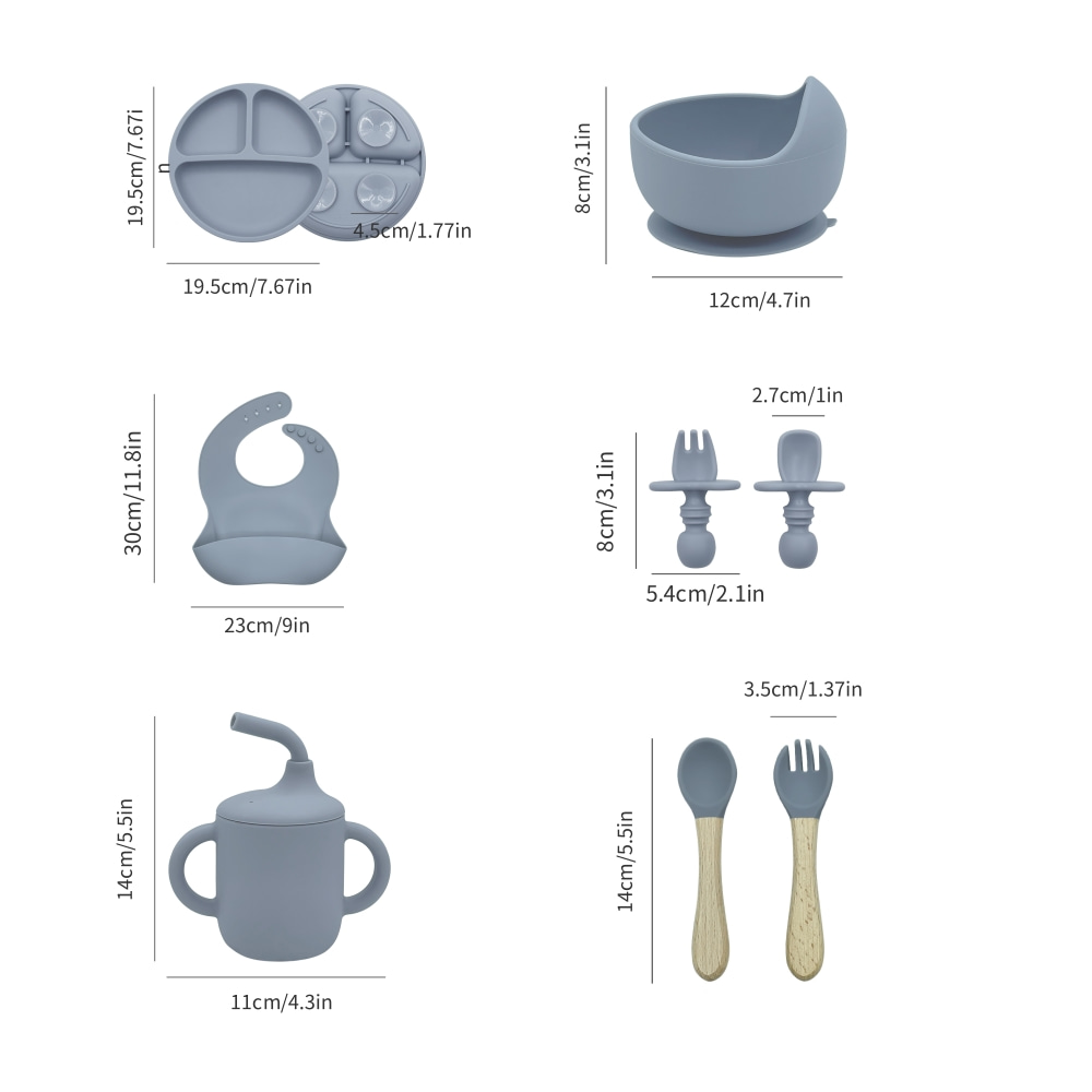 5pcs Silicone Baby Feeding Set - Baby Food Menu review and price